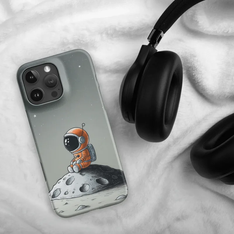 Astronaut Sitting on the Moon - iPhone Case