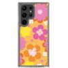 Pink/Yellow Flowers - Clear Galaxy Case