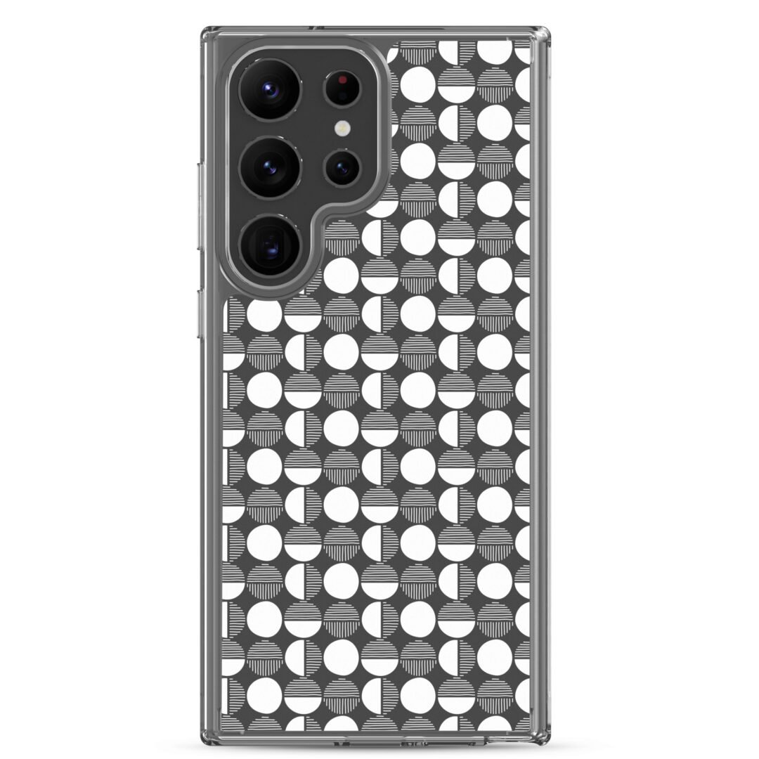 Black/White Circle - Clear Galaxy Case