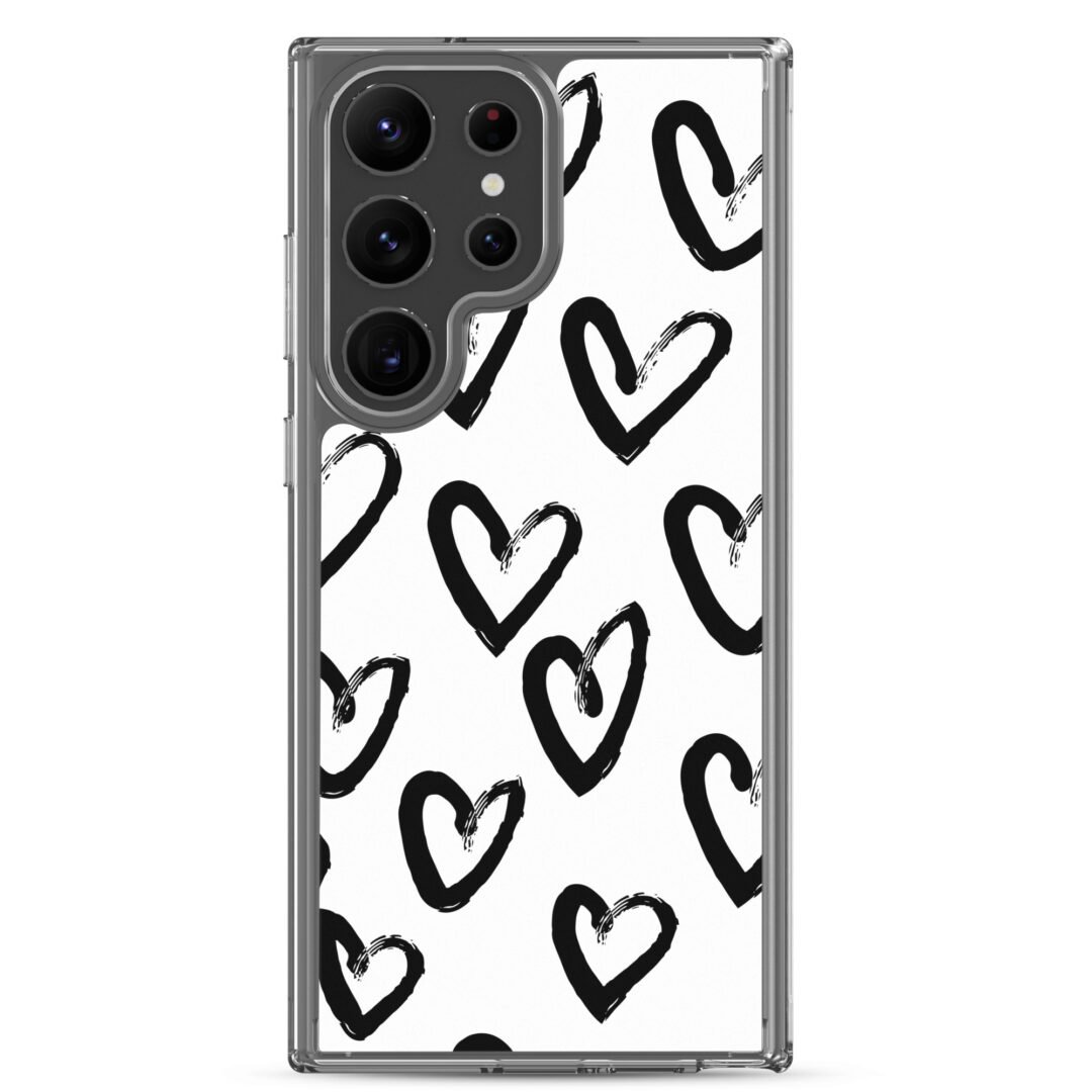 Black Ink Heart - Clear Galaxy Case