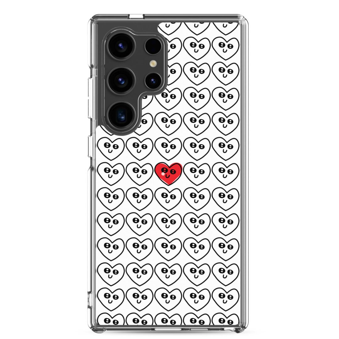 Single Red Heart - Clear Galaxy Case