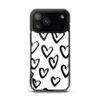 Black Ink Heart - Clear iPhone Case