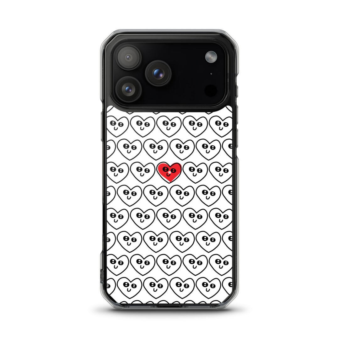 Single Red Heart - Clear iPhone Case