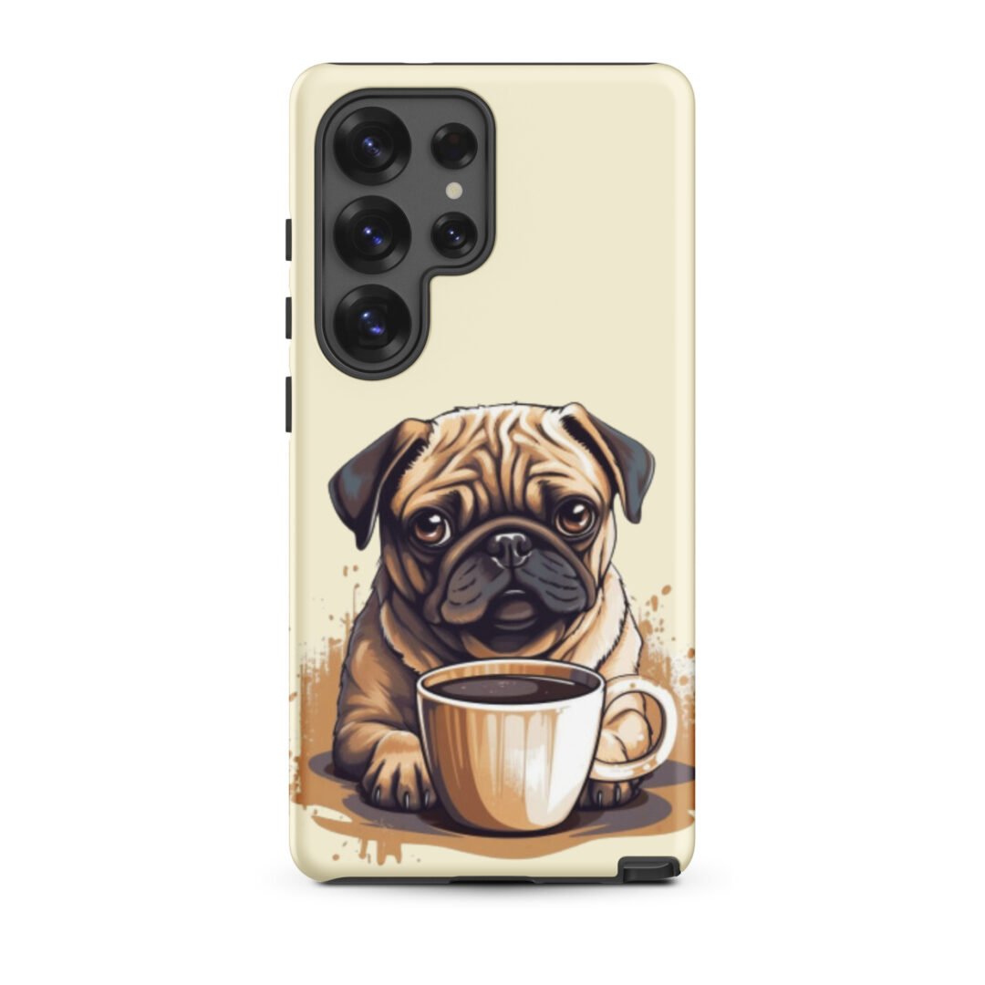 Pug Dog + Coffee - Tough Galaxy Case
